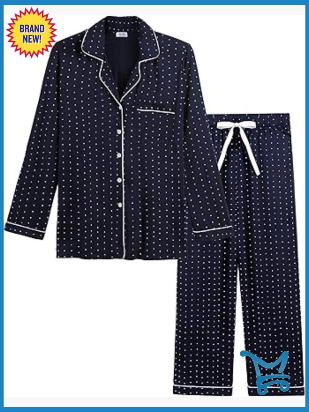 Womens Bamboo Pajama Set Long Sleeve Button Down Cooling Sleepwear Soft Comfy